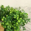 Greenery Wreath Artificial Leaves Wreath Front Door Grass Clover For Wall Window Party Decor Living Room Wall Pendant1268f