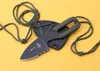 Neck Knife Gear KEY-D Fixed Blade Full Tang Hunting Knife Half Sawtooth 3CR13 Tactical Survival Knives Outdoor Camping Pocket free shipping