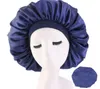 Super Big Size 42cm Beauty Salon Cap Satin Bonnet Cap Sleep Night Cap Head Cover Bonnet Hat for For Curly Springy Hair 5 Colors