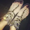 Mujer Verano Playa Diamantes Sandalias planas Bling Arco Diamantes de imitación T Correa Chanclas Crystal Sandal1