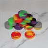 32mm 3 ml niet-solide kleur pure kleur non-stick wax siliconen dab container dry kruid potten dab ronde vorm siliconen container