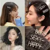 1ピーホット新しい輝くダイヤモンドレターヘアピンラインストーンバングクリップ甘い理髪ヘアピンエレガントな女の子ワードクリップ