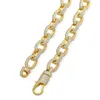 15mm Goud Zilver Twisted En Ovale Link Ketting Kettingen Voor Vrouwen Mannelijke Geschenken Lobster Clasp Hip Hop Micro Pave Zircon Chain