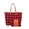 Buffalo Plaid väskor handväska röd svart check weekend rese axel väskor designer duffle handväskor solros leopard totes plånbok c7302