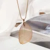 Blatt Halskette DIY Schmuck machen Schmuck-Set vergoldet hypoallergen Mode lange Halskette Geschenk Damen