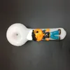 Nouveau produit Glow In The Dark Heady verre Pipes à fumer 5 pouces cuillère tuyau lumineux main tuyau brûleur à mazout fumer accessoires gratuit DHL