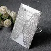 20pcs/lot Glitter Paper Wedding invitations Silver Gold Laser Cut Wedding Invitation Card with Blank inner card Universal Cards