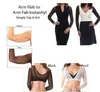 أقل حجما أرق مدهش كم الذراع Shapewear المحاصيل مثير القمم ملابس التخسيس ذراع التحكم المدرب المشكل الجسم الأزياء المومياء