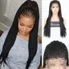 Long Box Braids Braided Wigs Heat Resistant Wig Glueless Synthetic Lace Front Wig for Women with Baby Hair Cosplay Wigs3558172