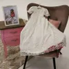 Blanc Ivoire bébé fille dentelle extra longue robe de baptême et robe d'anniversaire 1 an robe de baptême bébé fille