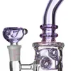 8 Inch Glas DAB Rig Purple Heady Glass DAB Rigs Fab Egg Hole Heady Glass met Purple 14mm Kom