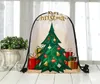 Christmas Drawstring Bags Backpack 3D Print Wrapping Gift Bag Santa Sack Goody Treat Bags Sports Pouch Party Favors Decoration XD22821