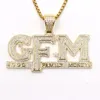 Hip Hop Iced Out Letter God Family Does Pendant Collana Gold Argento Placcato Mens Bling Gioielli regalo
