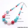 Kinder Baby klobige Kaugummi Perlen Halskette Mode Mädchen DIY Schmuck handgemachte Strass Perlen Halskette für Kind Geschenk