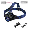 Waterproof LED headlamp rechargeable headlight Q5 LED Rotary zoom 3 modes head lamp Built-in lithium battery + charger + USB