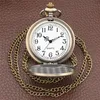 Steampunk Antique Cowboy Design Men Boy Quartz Pocket Watch Analog Display Clock ketting ketting horloges Geschenken Collectable314U