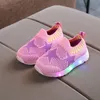 LED Lighted Obuwie Moda Dzieci Przypadkowi Buty Patchwork Stars Baby Boys Girl Girls Sneakers Tenis Sports Kids Buty