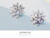 Işıltılı! Ins moda tasarımcısı Kore tarzı lüks elmas zirkon sevimli kar çiçek saplama küpe kadın kızlar için