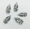 50st / Lot Ganesha Elephant Gud Charms Pendants Retro Smycken Tillbehör DIY Antik Silver Hänge För Armband Örhängen Keychain 26 * 14mm