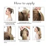 Ny frisyr 22 "140g Fyra färger tillgängliga Lös våg Långt hästsvans mänskligt hår Fake Ponytail Extensions för kvinnor