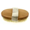 Wholesale-Wood Wooden Body Brush Massager Bath Shower Back Spa Scrubber