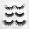 3 Pares / set Cílios 3D Misturado 3 Estilos Cílios Falsos Maquiagem Dos Olhos Natural Longo Grosso Extensão Dos Cílios Handmade Mink Eye Lashes Maquillage