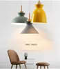 Lámpara moderna candelabro de madera maciza estilo minimalista macarrón creativo dormitorio comedor sala de estar luces colgantes
