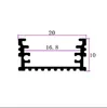 Tubo de aluminio anodizado con envío gratis/carril en forma de U de extrusión de aluminio/perfil de canal en U de aluminio