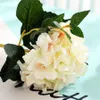 Articles de fête Artificielle Hortensia Tête De Fleur 47cm Faux Soie Unique Real Touch Hortensias pour Centres De Mariage Maison Fleurs RRA2390