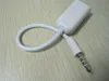 Wholesale 500Pcs/lot 2 in 1 3.5mm Male to Dual Female Jack Plug Earphone Audio Split Adapter Cable Aux C White