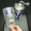 Pijpen bongs Vervaardiging Handgeblazen waterpijp Super Grote Bovenste Windmolen Onderste Vier Klauw Stille Filter Glas Water Rook Fles