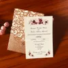 2020 Invitations de fête de mariage découpées au laser en or rose avec des invitations de dîner brillantes en diamant Impression personnalisée Quinceanera Ca1836256