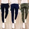 Fashion-Hot Selling 2017 Spring Autumn Mens Joggers Calças Casual Calças Masculinas Masculinas Sólidas Amarradas no Tornozelo (Tamanho Asiático)