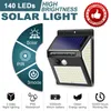 100leds 140leds luci solari per giardino solare 3 modalità lampada solare all'aperto PIR sensore di movimento 270 ° angolo di illuminazione percorso di sicurezza a led luce solare