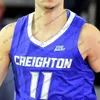 Creighton Bluejays 2020 Basketball # 13 Christian Bishop 23 Damien Jefferson Korver rosa Kid Thomas McDermott Homens Juventude Azul Branco Jersey 4XL