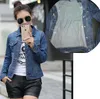 Printemps automne hiver femme veste mode femmes Bomber veste laine doublure denim pour femmes chaud jean manteau femme