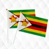 Cameroun Hand Held Stick Cloth Flags Safety Ball Top Hand National Flags 14 * 21CM 10pcs beaucoup