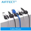 AIFFECT 12Pcs Silicone Cable Winder Desktop Cable Organizer Cable Clip Cord Management Multipurpose Cables Holder For Earphone