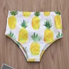 Pineapple Print Newborn Baby Girls Tassels Swimwear Swimsuit Bathing Suit Beachwear Bikini Clothes Set