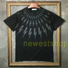 Europa Summer Mens T Shirts Designer Tshirt Men Kllar Biała geometria drukowanie krótkiego rękawu Projektanci koszuli Unsex Cotton TEE TOP267Y