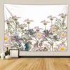 nature flower tapestry floral plant wall hanging decoration farmhouse dorm room decor large tenture mural