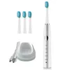 Automatic Sonic Electric Toothbrush Tooth Brush Wave Waterproof Portable Usb Charging 3 Pack Head Whitening Ultrasound Family J190628