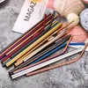 6mm 8mm 12mm 7 Colors Portable Reusable Stainless Steel Straw Straight Bent Straws Drinking Milk Tea Kitchen Tool