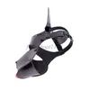 Bondage Microfiber Headgear Leather Dog Puppy Red Tongue Roleplay Hood Cosplay Mask Head #R45
