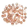 50st Lot Crystal Big Hole Loose Spacer Craft European Rhinestone Pärlhänge för charmarmband halsband mode diy smycken mak234n