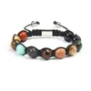 Fashion Design Bracciale in pietra Gioielli Otto pianeti Bracciale con perline Uomo Natural Mix Pietre Universo Yoga Chakra Bracciali solari Gioielli