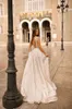 Платья Berta Beach, расшитые блестками и бусинами, с V-образным вырезом и открытой спиной, богемные свадебные платья для невесты, свадебное платье в стиле бохо с скользящим шлейфом, Vestidos De Novia estidos