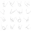 Личность A-z Английский алфавит Первоначальное Ожерелье Серебряное Позолоченное Закрытое Письмо Письма Подвеска Мода Ювелирные Изделия для Женщин