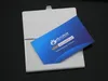 Business Name Credit ID Card Case Holder Aluminium Visitkort Hållare kortfiler Aluminium silverfärg