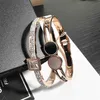 Titanium stainless steel Bangle Bracelet Korean rose gold fashion cuff wholesale hypoallergenic opening bracelet jewelry for women DHL